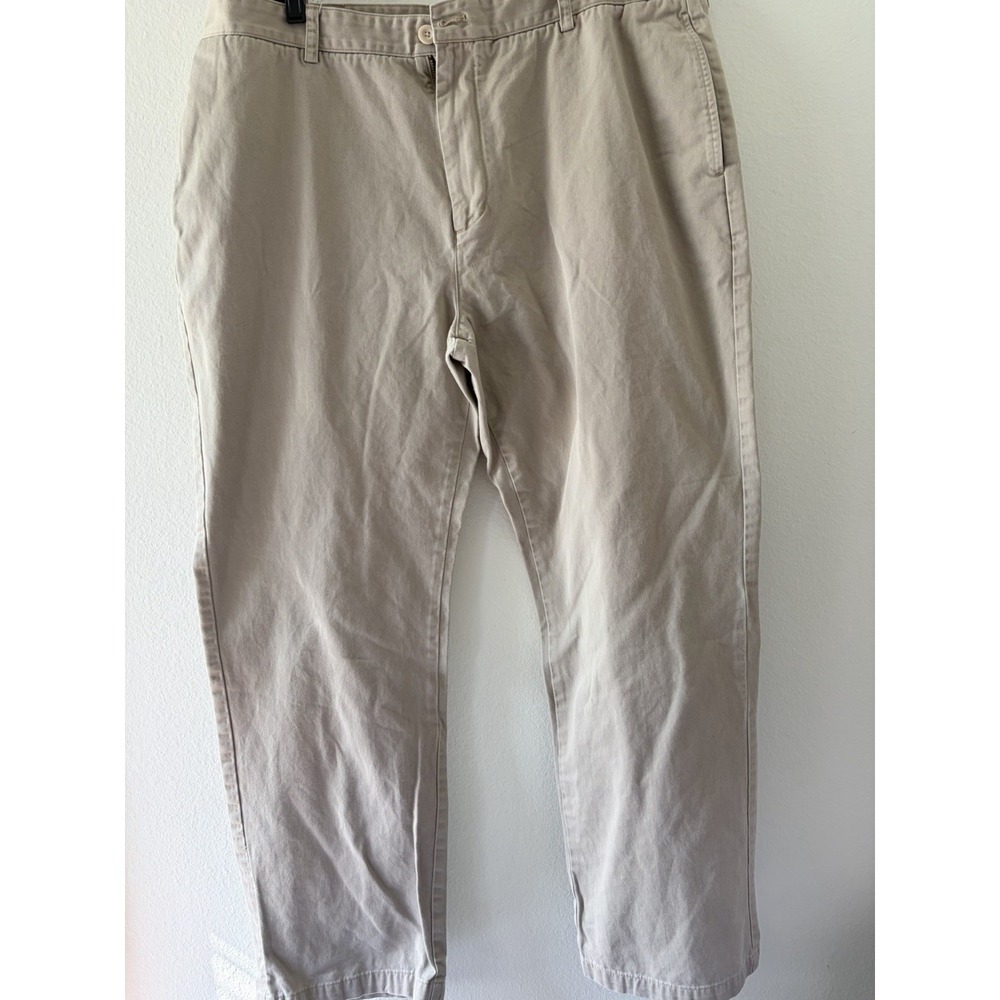 Vineyard Vines Club Pant Men's 40x32 Tan Cotton Twill Flat Front